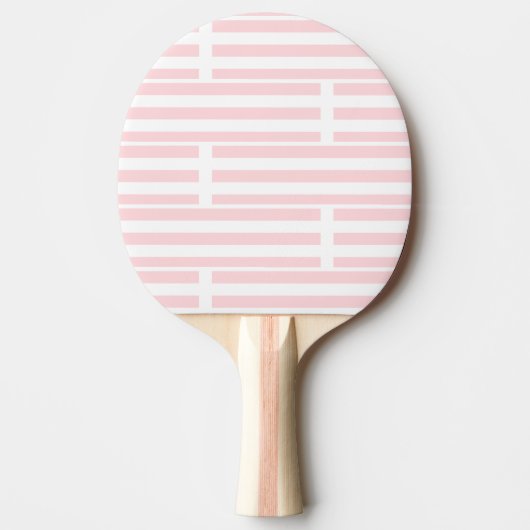 Ping Pong Paddle Pink & White Stripe Tafeltennisbatje (Voorkant)