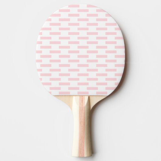 Ping Pong Paddle Pink & White Stripe Tafeltennisbatje (Voorkant)