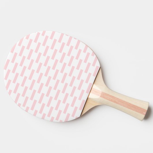 Ping Pong Paddle Pink & White Stripe Tafeltennisbatje (Zijkant)