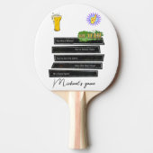 Ping Pong Paddle Positieve uitspraken Tafeltennisbatje (Voorkant)