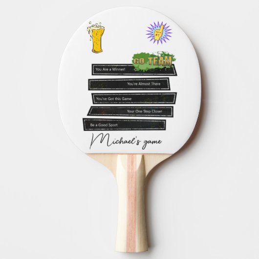 Ping Pong Paddle Positieve uitspraken Tafeltennisbatje (Voorkant)