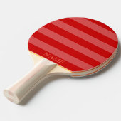 Ping Pong Paddle Red Grey Stripe Patroon Tafeltennisbatje (Voorkant Gekanteld)