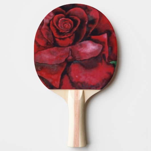 Ping Pong Paddle "Red Rose #1" Tafeltennisbatje (Voorkant)