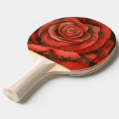 Ping Pong Paddle "Red Rose #3" Tafeltennisbatje (Voorkant Gekanteld)