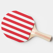 Ping Pong Paddle Red & White Stripe Tafeltennisbatje (Zijkant)