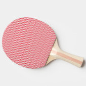 Ping Pong Paddle Red & White Stripe Tafeltennisbatje (Zijkant)
