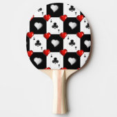 Ping Pong Paddle Rode Harten Tafeltennisbatje (Voorkant)