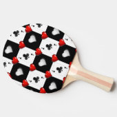 Ping Pong Paddle Rode Harten Tafeltennisbatje (Zijkant)