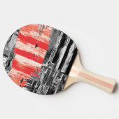 Ping Pong Paddle – Rood Pulse Abstract Design Tafeltennisbatje (Zijkant)