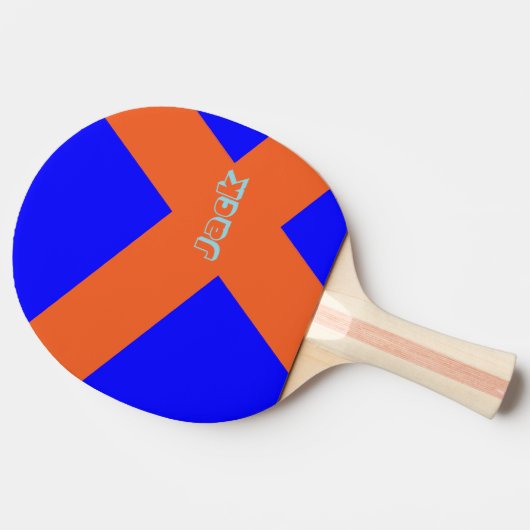 Ping Pong Paddle Rood Sinaasappel Tafeltennisbatje (Zijkant)