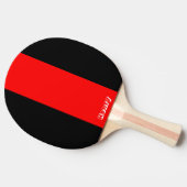 Ping Pong Paddle Rood Zwart Tafeltennisbatje (Zijkant)