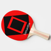 Ping Pong Paddle Rood Zwart Tafeltennisbatje (Zijkant)