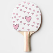 Ping Pong Paddle Roze Harten Tafeltennisbatje (Voorkant)