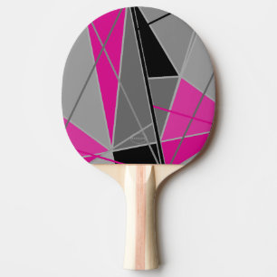 Ping-Pong Paddle - Roze, Zwart & grijs door HAMbyW Tafeltennisbatje