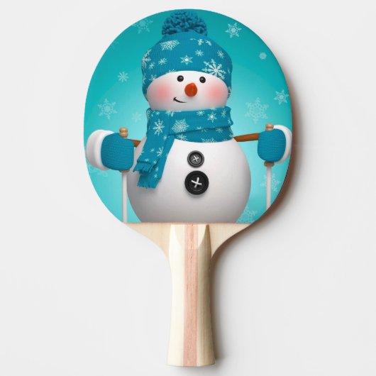 Ping Pong Paddle/Snowman Tafeltennisbatje (Voorkant)