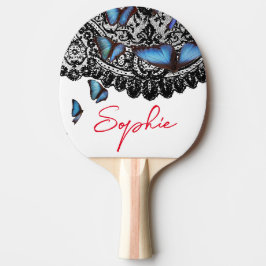 Ping Pong Paddle "SOPHIE" BUTTERFLIES Tafeltennisbatje