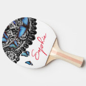 Ping Pong Paddle "SOPHIE" BUTTERFLIES Tafeltennisbatje (Zijkant)