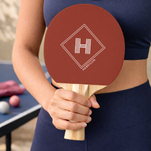 Ping Pong Paddle Stijlvolle Geometrische Monogra Tafeltennisbatje
