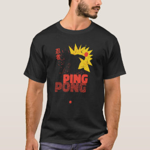 Ping Pong Paddle Table Tennis sport ping pong ninj T-shirt