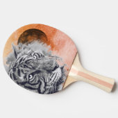 Ping Pong Paddle, TIGER AND BLACK MOON Tafeltennisbatje (Zijkant)