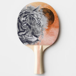 Ping Pong Paddle, TIGER AND BLACK MOON Tafeltennisbatje