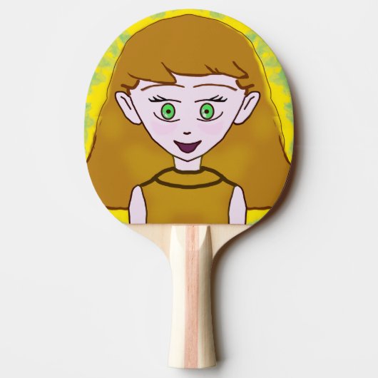 Ping Pong Paddle, Volledige Print Terug Ping Pong Tafeltennisbatje (Achterkant)