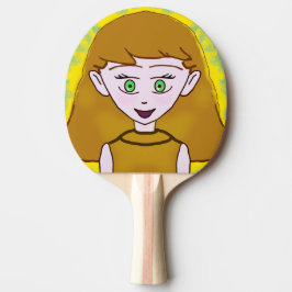 Ping Pong Paddle, Volledige Print Terug Ping Pong Tafeltennisbatje