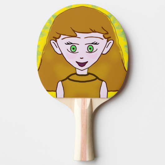 Ping Pong Paddle, Volledige Print Terug Ping Pong Tafeltennisbatje (Voorkant)