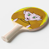 Ping Pong Paddle, Volledige Print Terug Ping Pong Tafeltennisbatje (Voorkant Gekanteld)