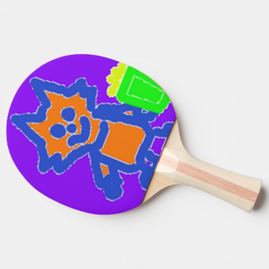 Ping Pong Paddle, Volledige Print Terug Ping Pong Tafeltennisbatje (Zijkant)