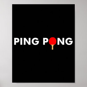 Ping Pong Paddle voor Tennis van de Lijst Poster