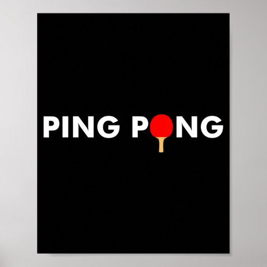 Ping Pong Paddle voor Tennis van de Lijst Poster (Voorkant)