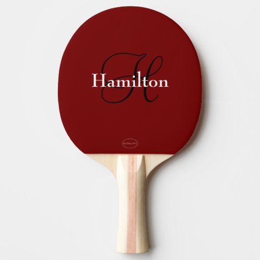 Ping-Pong Paddle w you Initiaal & Name - HAMbyWG Tafeltennisbatje (Voorkant)