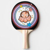 Ping Pong Paddle, White Rubber Back Tafeltennisbatje (Voorkant)
