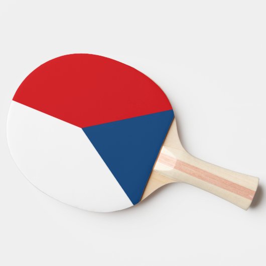 Ping pong paddle with Flag of Czechia Tafeltennisbatje (Zijkant)