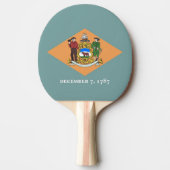Ping pong paddle with Flag of Delaware, VS Tafeltennisbatje (Voorkant)