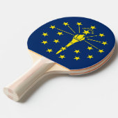 Ping pong paddle with Flag of Indiana, VS Tafeltennisbatje (Voorkant Gekanteld)