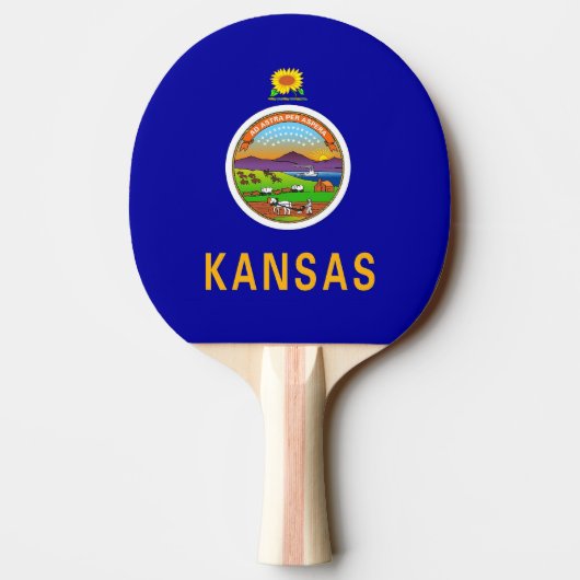 Ping pong paddle with Flag of Kansas, Verenigde St Tafeltennisbatje (Achterkant)
