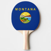 Ping pong paddle with Flag of Montana, Verenigde S Tafeltennisbatje (Voorkant)