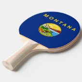 Ping pong paddle with Flag of Montana, Verenigde S Tafeltennisbatje (Voorkant Gekanteld)