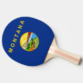 Ping pong paddle with Flag of Montana, Verenigde S Tafeltennisbatje (Zijkant)