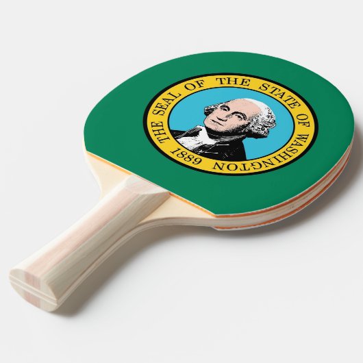 Ping pong paddle with Flag of Washington, VS Tafeltennisbatje (Voorkant Gekanteld)