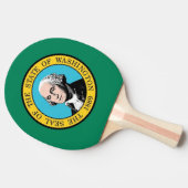 Ping pong paddle with Flag of Washington, VS Tafeltennisbatje (Zijkant)