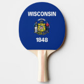 Ping pong paddle with Flag of Wisconsin, Verenigde Tafeltennisbatje (Achterkant)