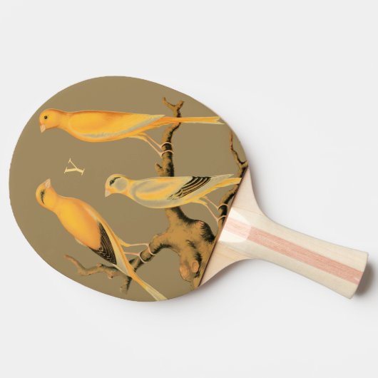 Ping Pong Paddle – Yorkshire Canaries Design Tafeltennisbatje (Zijkant)
