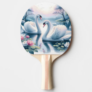 Ping Pong Paddle - Zwanen in een rustige Lily Pond Tafeltennisbatje