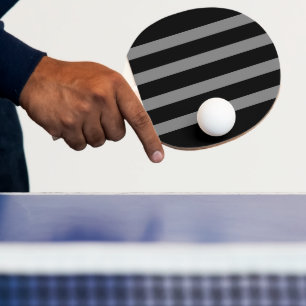 Ping Pong Paddle Zwart Grijs Streep Tafeltennisbatje