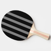 Ping Pong Paddle Zwart Grijs Streep Tafeltennisbatje (Zijkant)