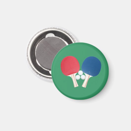 Ping Pong Paddles en Balls Magneet (Voorkant / Achterkant)