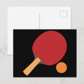 Ping Pong Paddles Funny Table Tennis Sports Long Aankondigingskaart (Voorkant / Achterkant)
